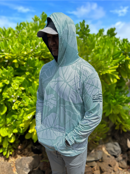 Kalo Hooded Longsleeve Drifit Sage – Hae Hawaii