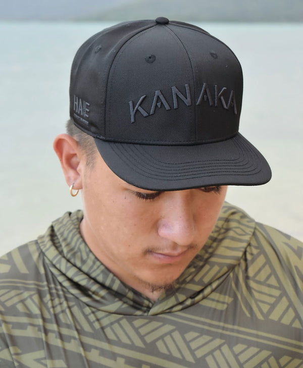 Kanaka Arch 3D Puff Snapback Black on Black
