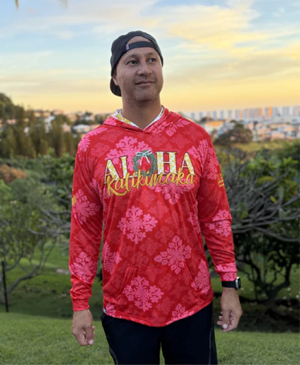 Aloha Kalikimaka Sublimated Hooded Long Sleeve Drifit 2024