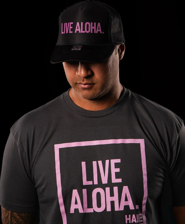 Live Aloha Charcoal Gray T-Shirt