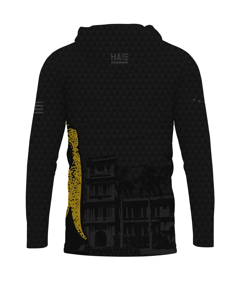 Kamehameha Black & Gold Hooded Longsleeve Drifit