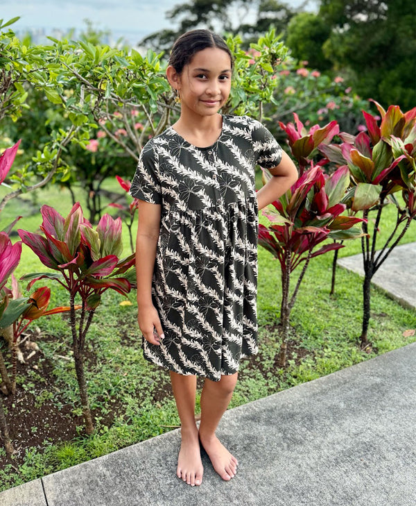 Adult 'Awapuhi Melemele Luana Dress - Kī Green