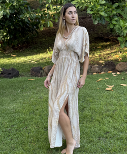 Wahine V-Neck Maxi Dress Kahelelani