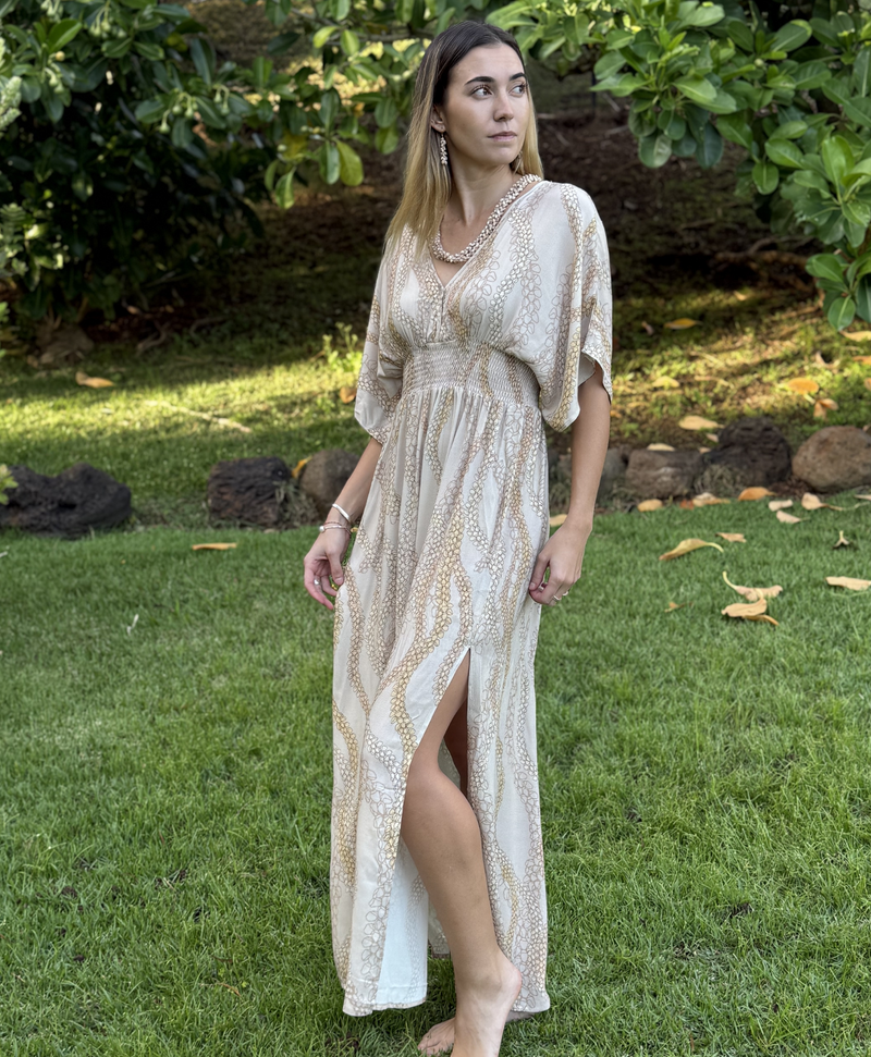 Wahine V-Neck Maxi Dress Kahelelani