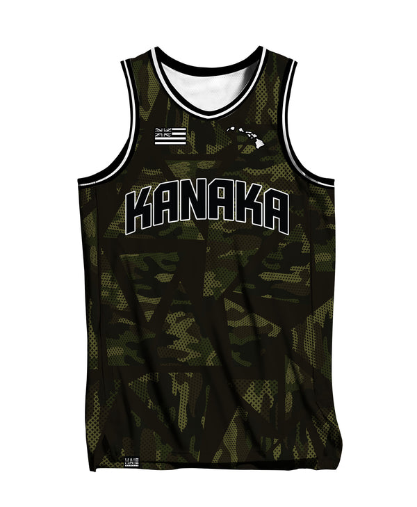 Kanaka Men's Jersey Tank Green Camo