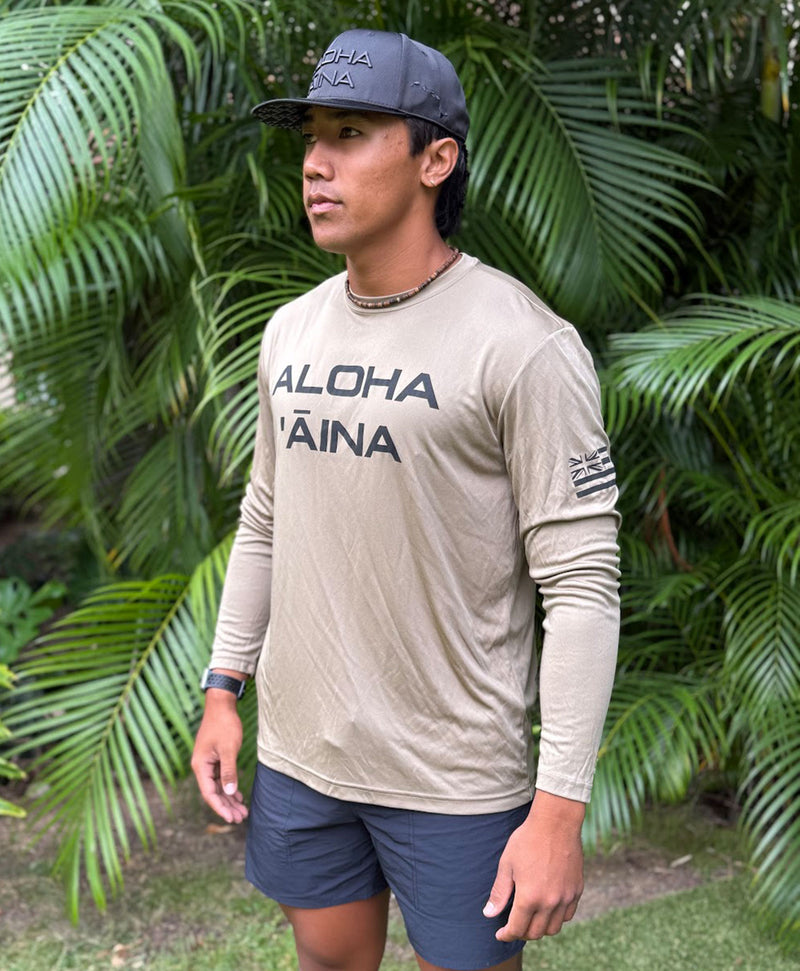 Aloha 'Āina Longsleeve Drifit Coyote Brown