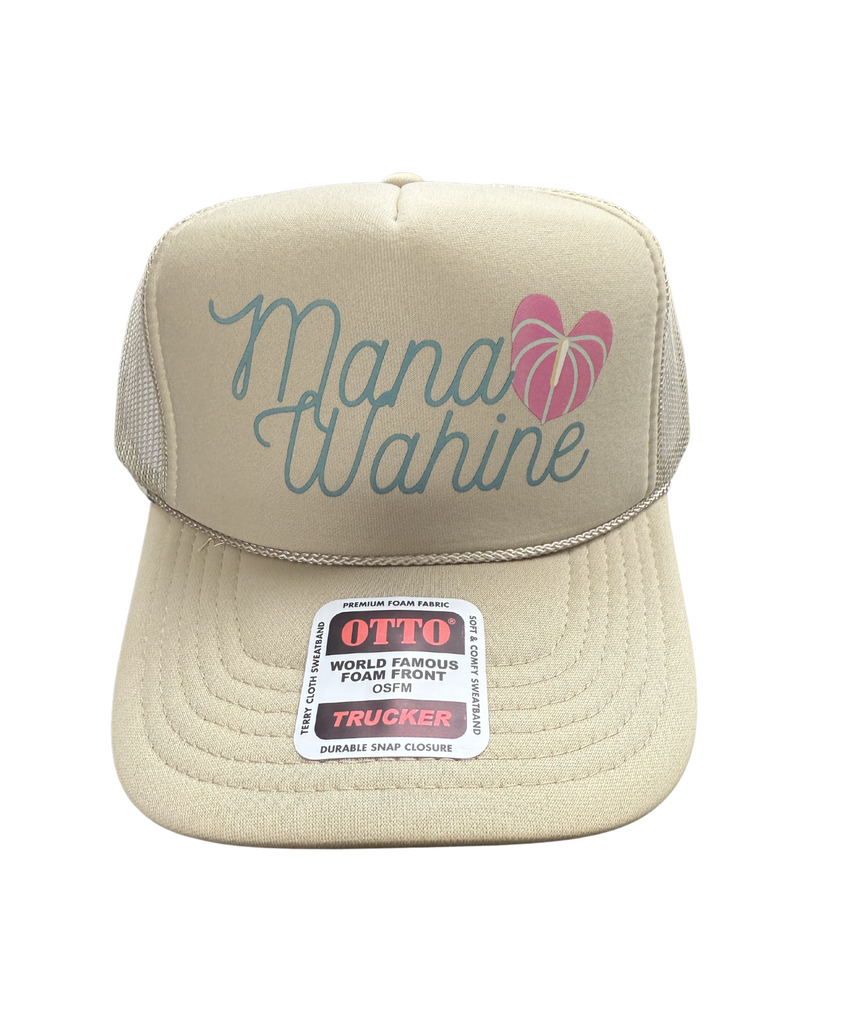 ハワイ　MANA WAHINEメリーモナーク HAE Mana Wahine Trucker Hat Sand – Hae Hawaii