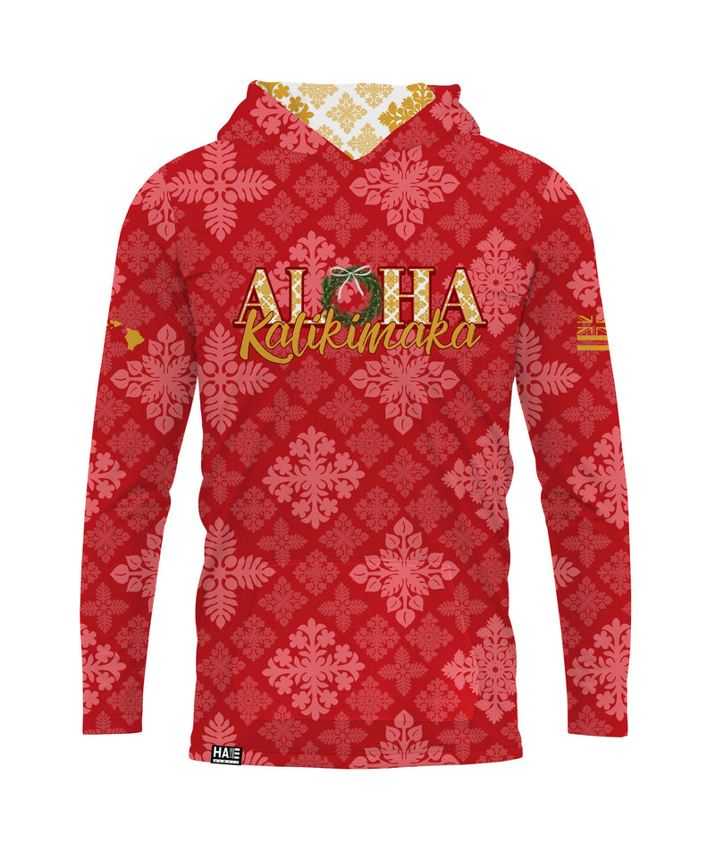 Aloha Kalikimaka Sublimated Hooded Long Sleeve Drifit 2024