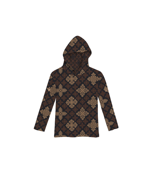 Kapa Kuiki Black Toddler Hooded Long Sleeve Drifit Brown