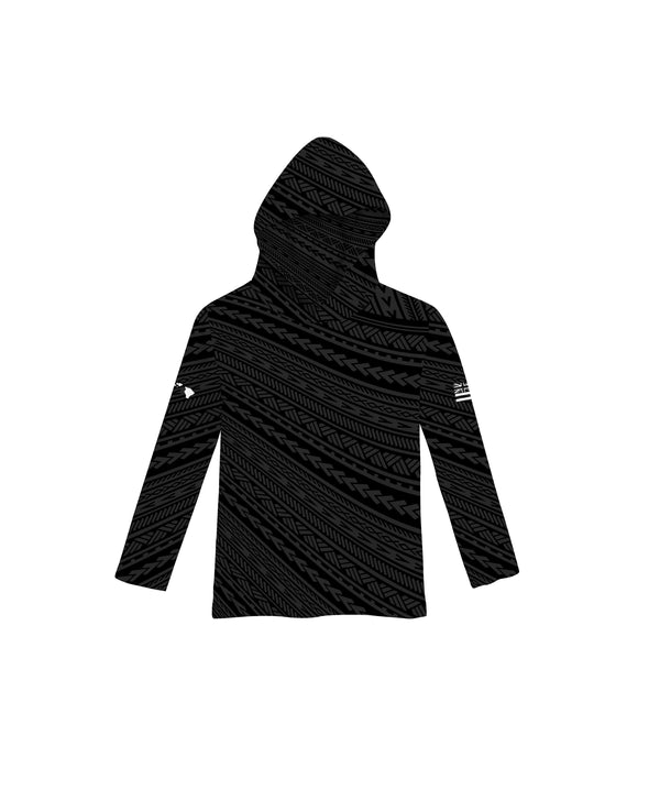 Kakau Black Toddler Hooded Long Sleeve Drifit