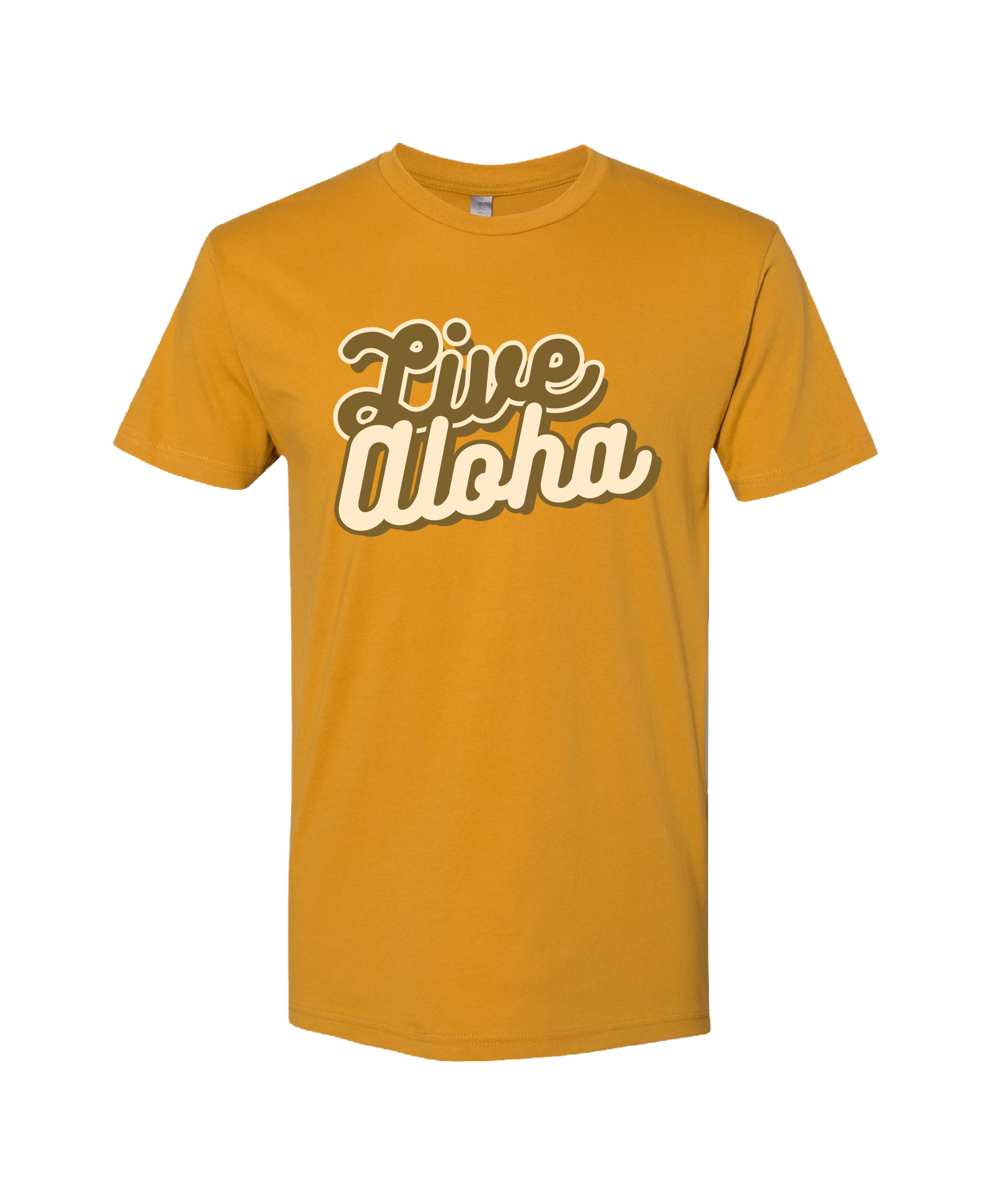 トップス HEART ALOHA SHIRT   antique gold Live Aloha Tshirt Antique Gold – Hae Hawaii