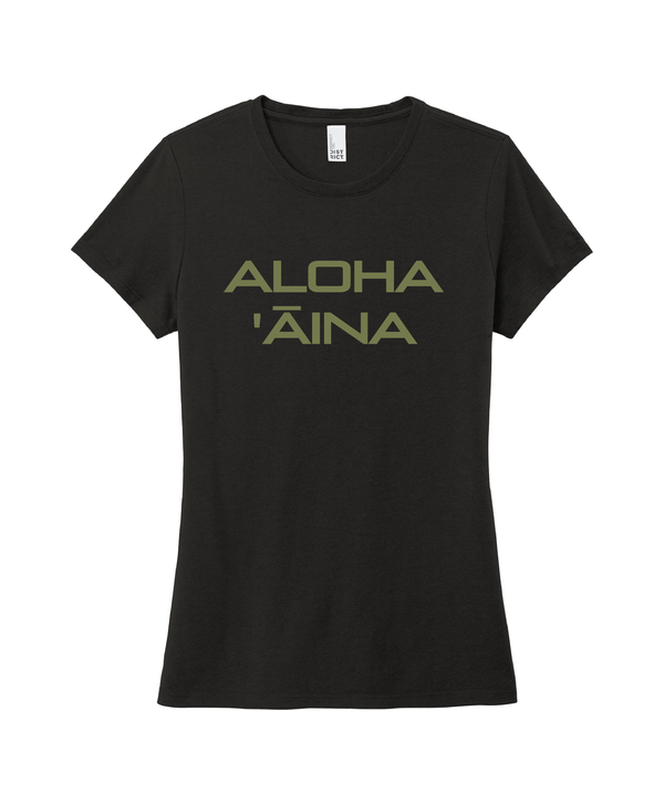 Aloha Aina Wahine Tee Black