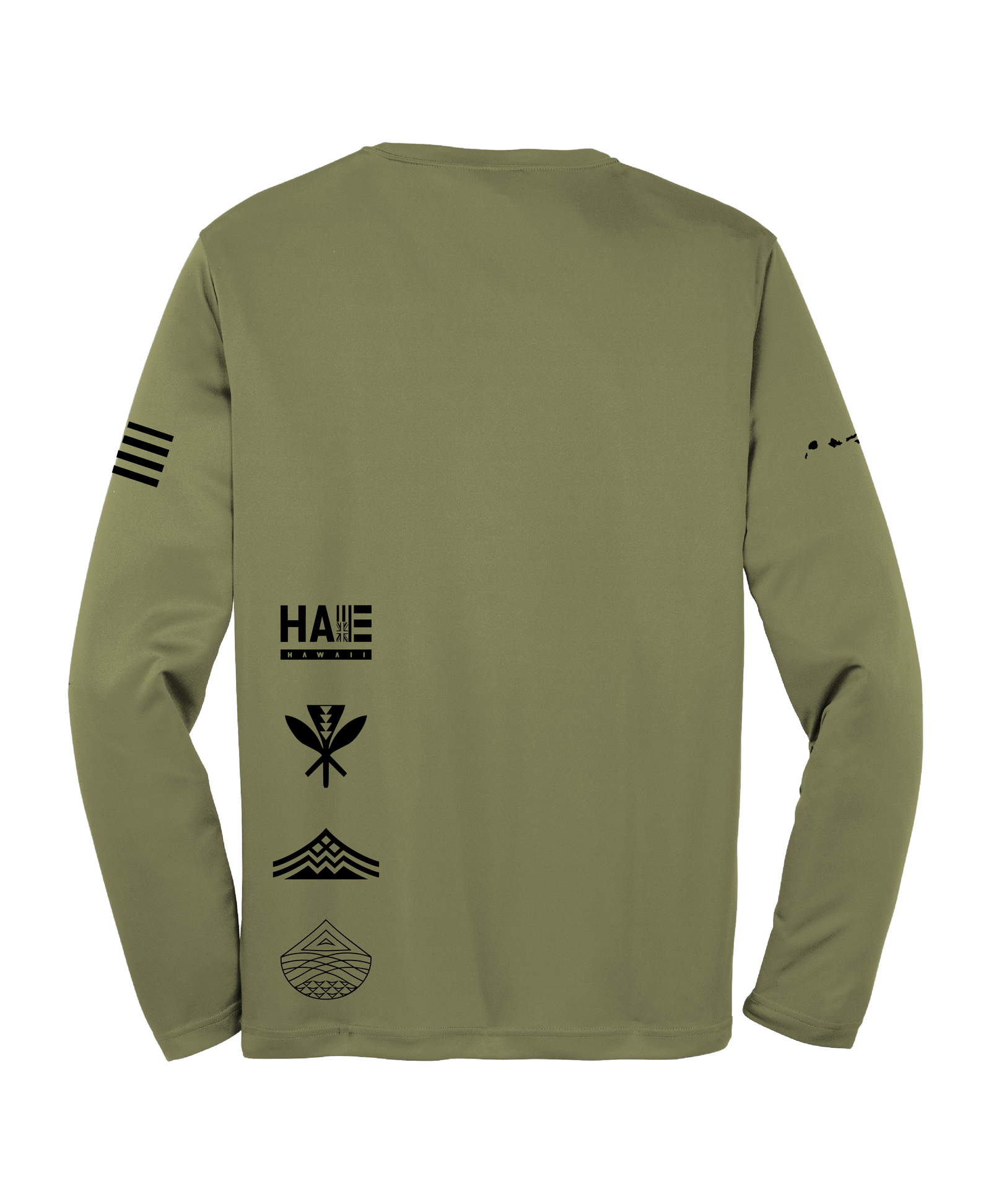 Aloha 'Āina Longsleeve Drifit Olive – Hae Hawaii