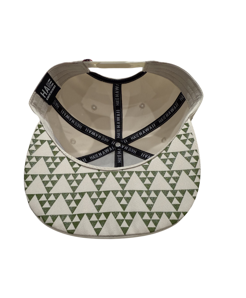 Aloha Aina 3D Puff Snapback Olive on Sand