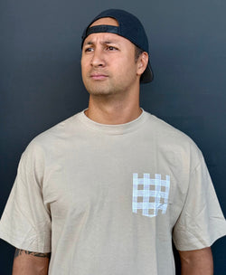 Palaka Pocket Drop Shoulder T-Shirt Tan