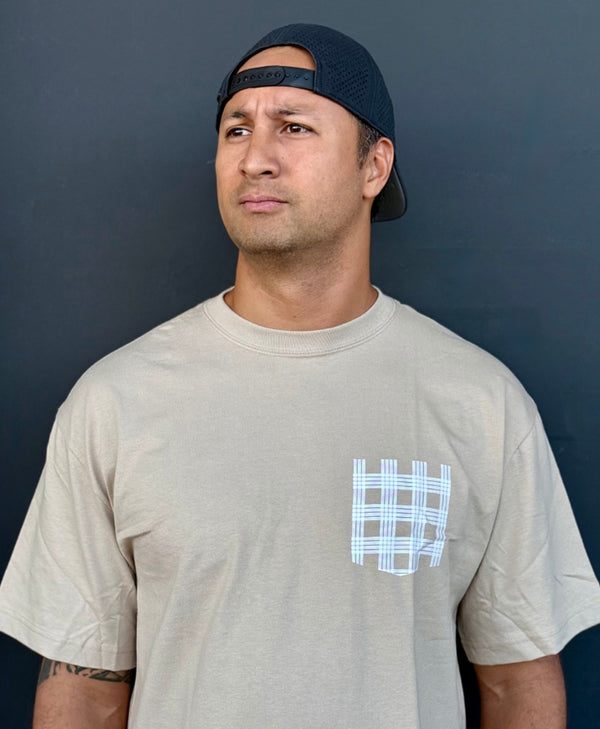 Palaka Pocket Drop Shoulder T-Shirt Tan