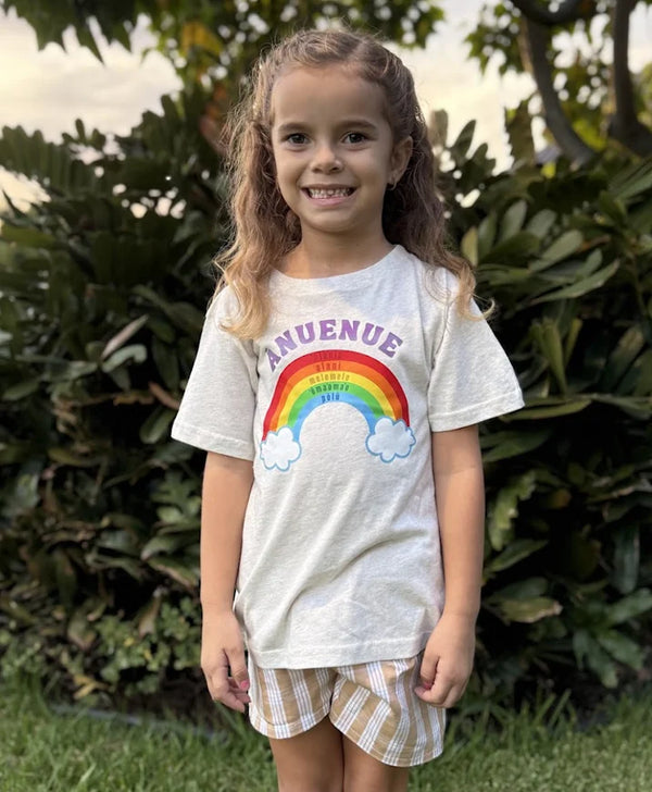 Anuenue Keiki Tee Natural Heather