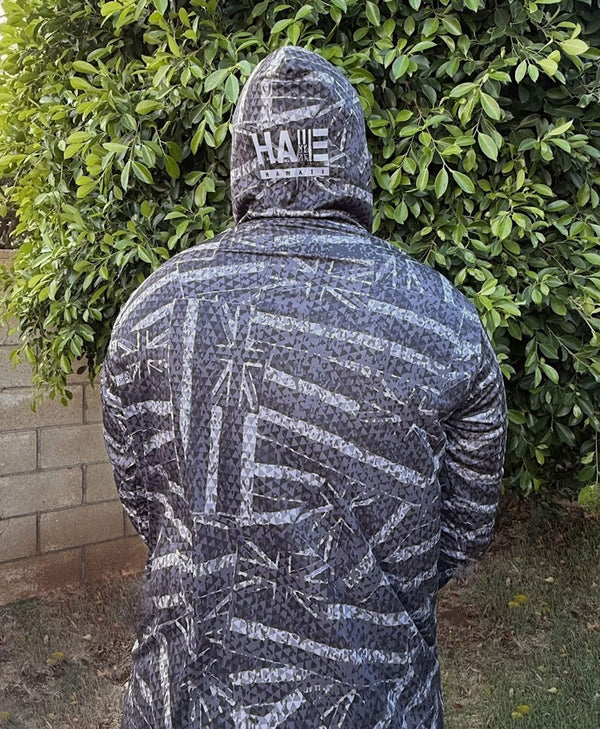 Ku'u Hae Hooded Long Sleeve Drifit Black