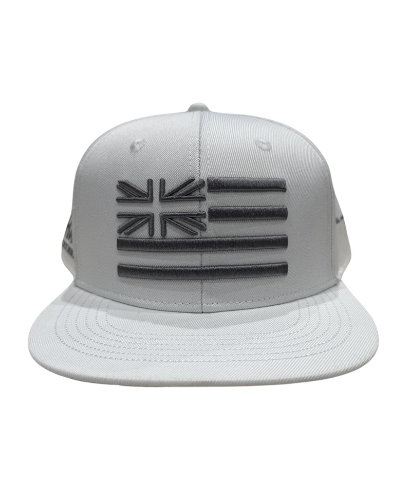 Hae Hawaii 3D Puff Snapback Gray on White