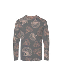 Ohia Lehua Youth V-Neck Hooded Longsleeve Drifit Gray