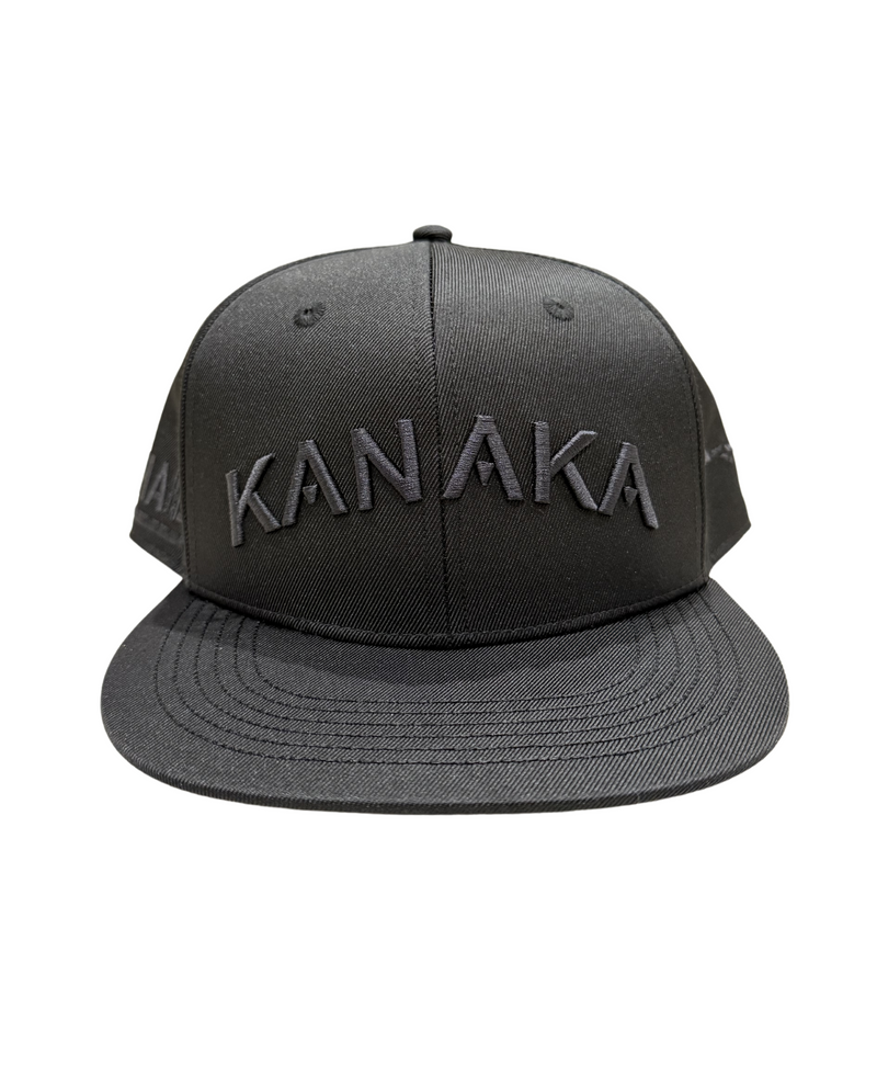 Kanaka Arch 3D Puff Snapback Black on Black