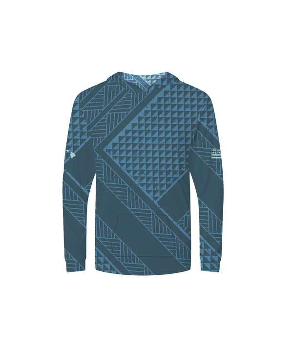 Ulana Youth Hooded Long Sleeve Drifit Pacific Blue