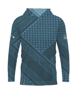 Ulana Hooded Long Sleeve Drifit Pacific Blue