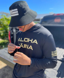 Aloha Aina Hooded Long Sleeve Drifit