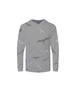 Iwa Birds Youth Hooded Long Sleeve Drifit Gray