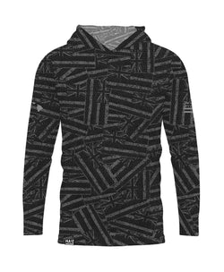 Ku'u Hae Hooded Long Sleeve Drifit Black