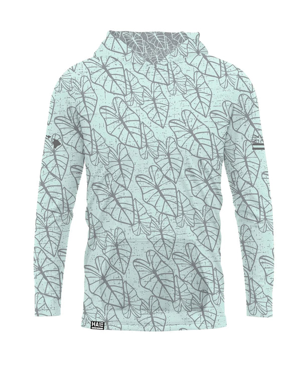 Oha Kalo Youth Hooded Long Sleeve Drifit Seafoam Gray