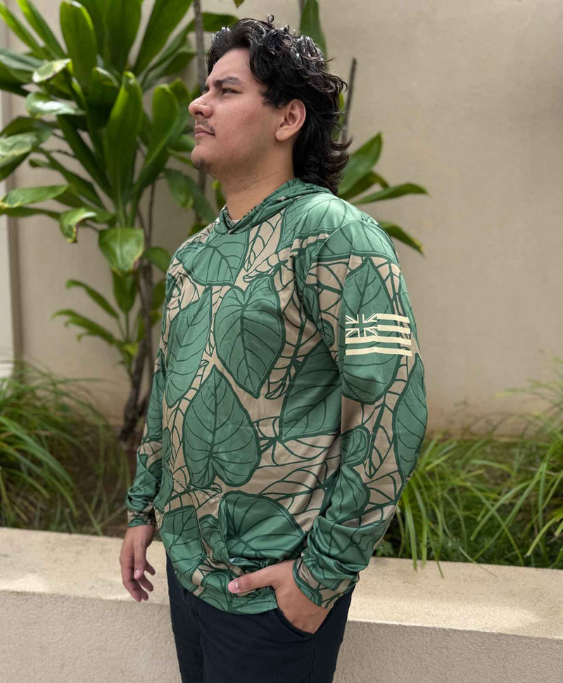 Kalo Patch Brown Hooded Longsleeve Drifit