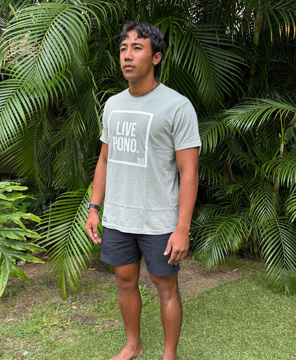 Live Pono Beige Sage Bay T-Shirt