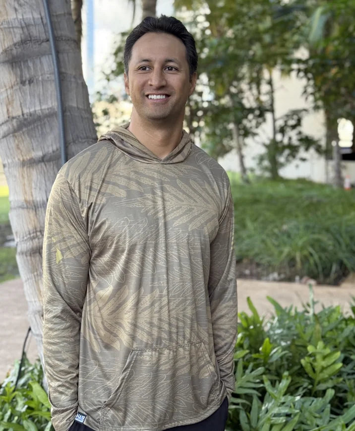 Lauae Olive Sublimated Hooded Long Sleeve Drifit