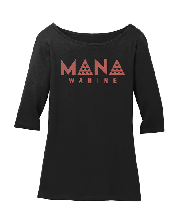 Mana Wahine 3/4 Sleeve Black