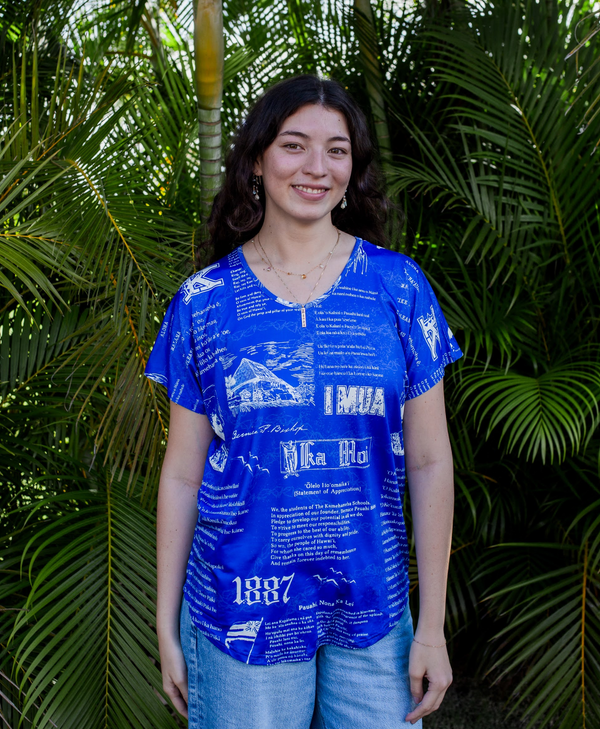 1887 Kamehameha Wahine Dolman Royal Blue