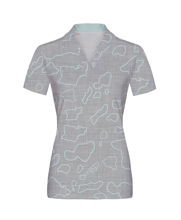 Namoku Wahine Anywhere Polo Concrete Gray Mesh