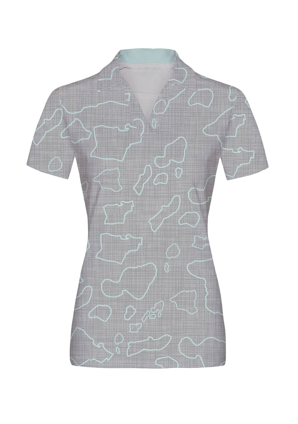 Namoku Wahine Anywhere Polo Concrete Gray Mesh