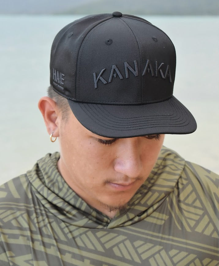 Kanaka Arch 3D Puff Snapback Black on Black