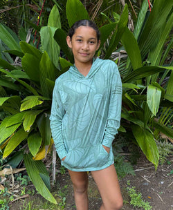 Kalo Patch Green Youth Hooded Longsleeve Drifit