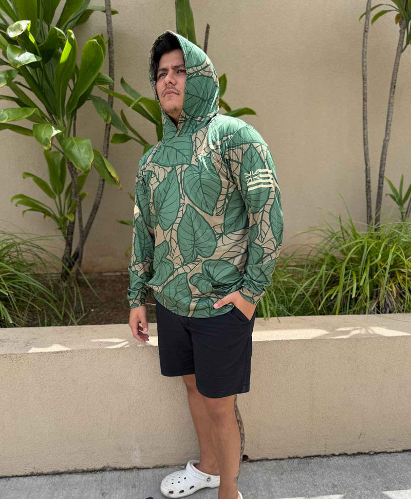 Kalo Patch Brown Hooded Longsleeve Drifit