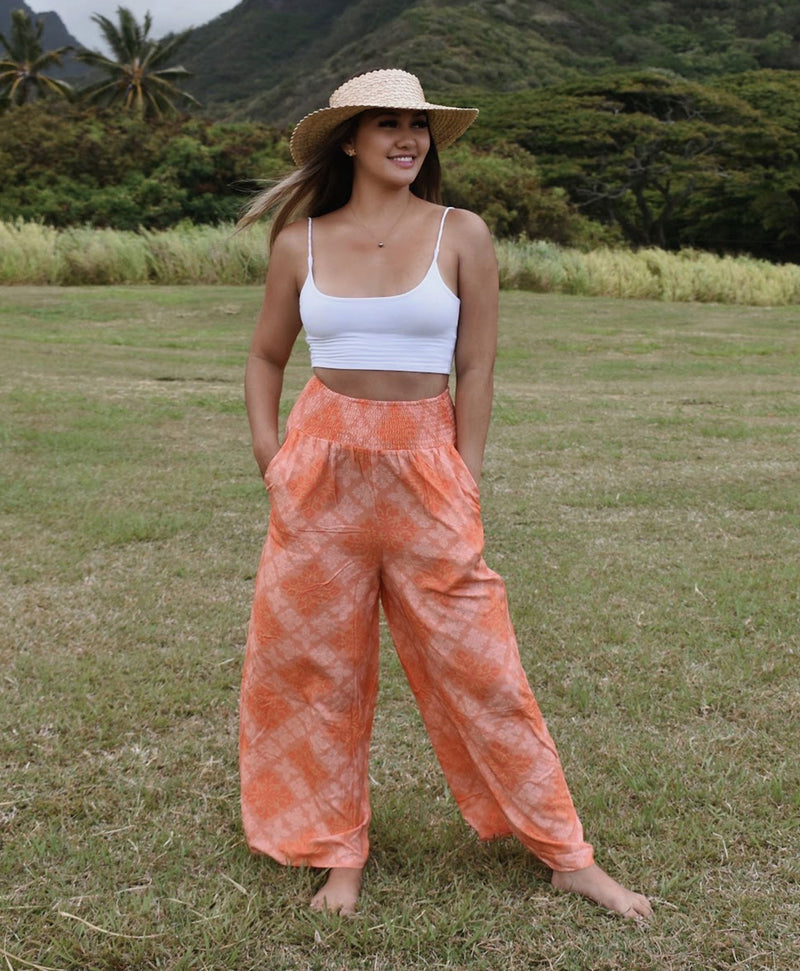 Kapa Kuiki Wāhine Palazzo Pants in POG