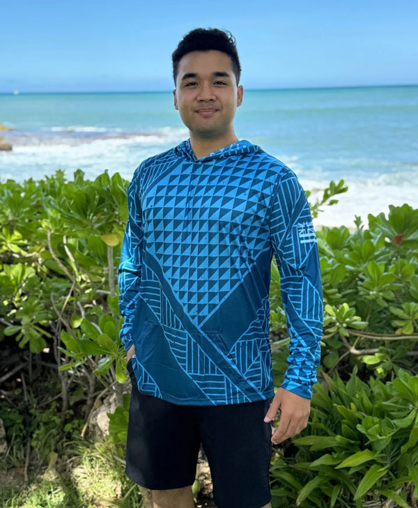 Ulana Hooded Long Sleeve Drifit Pacific Blue