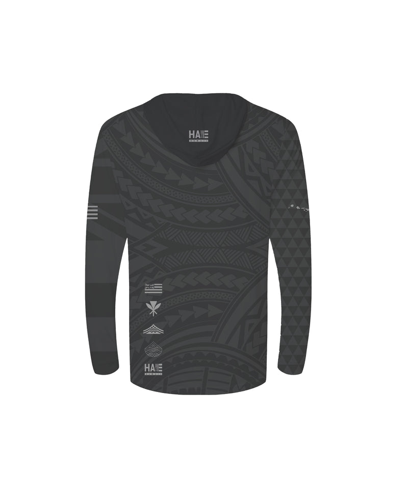 Aloha Aina Sublimated Gray Youth Hooded Long Sleeve Drifit