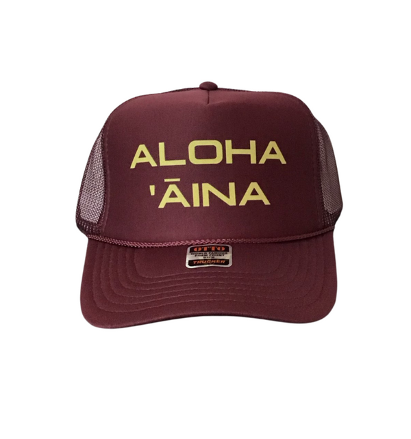 Aloha 'Āina Trucker Hat Maroon