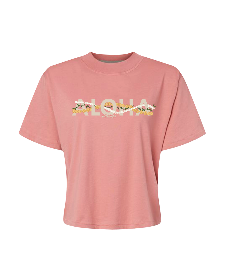 Aloha Always Crop Wahine Tee