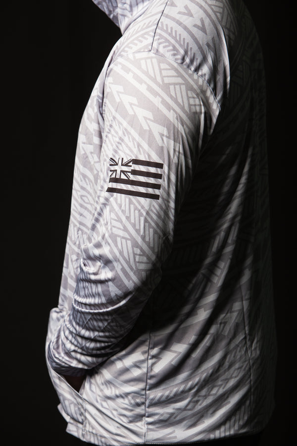 Kakau Gray Sublimated Hooded Long Sleeve Drifit
