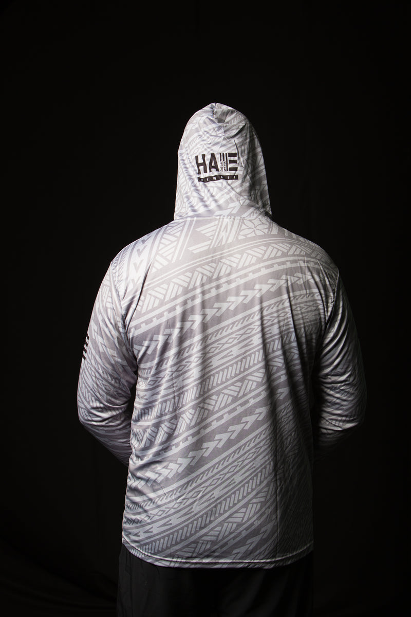 Kakau Gray Sublimated Hooded Long Sleeve Drifit