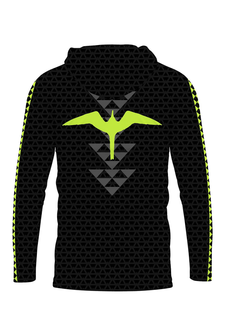 Iwa Triangles Hooded Long Sleeve Drifit Navy Neon