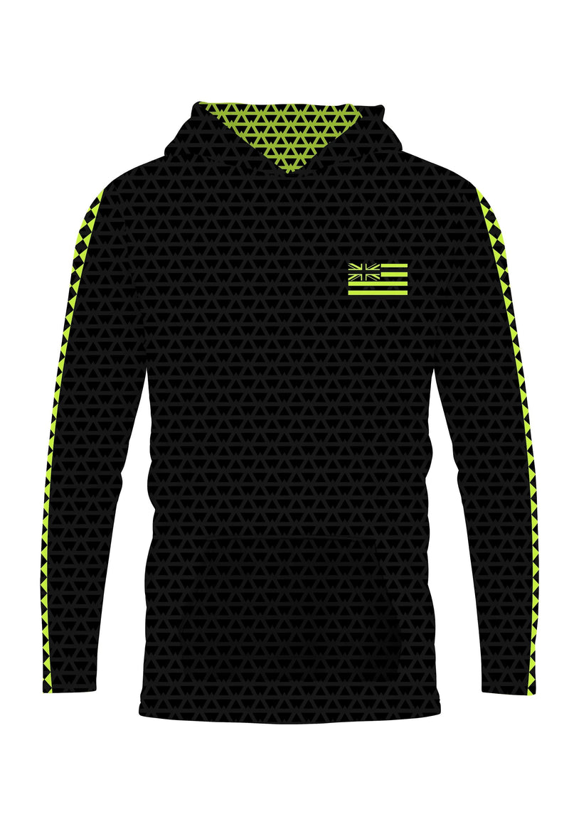 Iwa Triangles Hooded Long Sleeve Drifit Navy Neon